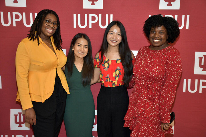 A smiling group of School of Education students at IU Indianapolis.